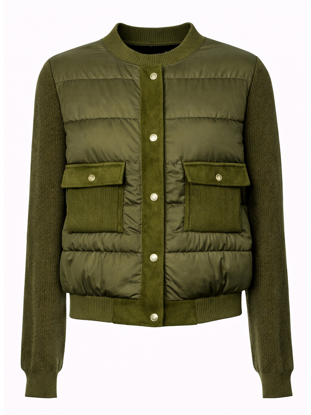 GIACCA CORTA MANICA IN MAGLIA,4 TG,100%PL,MADE IN PRC   - MILITARY GREEN